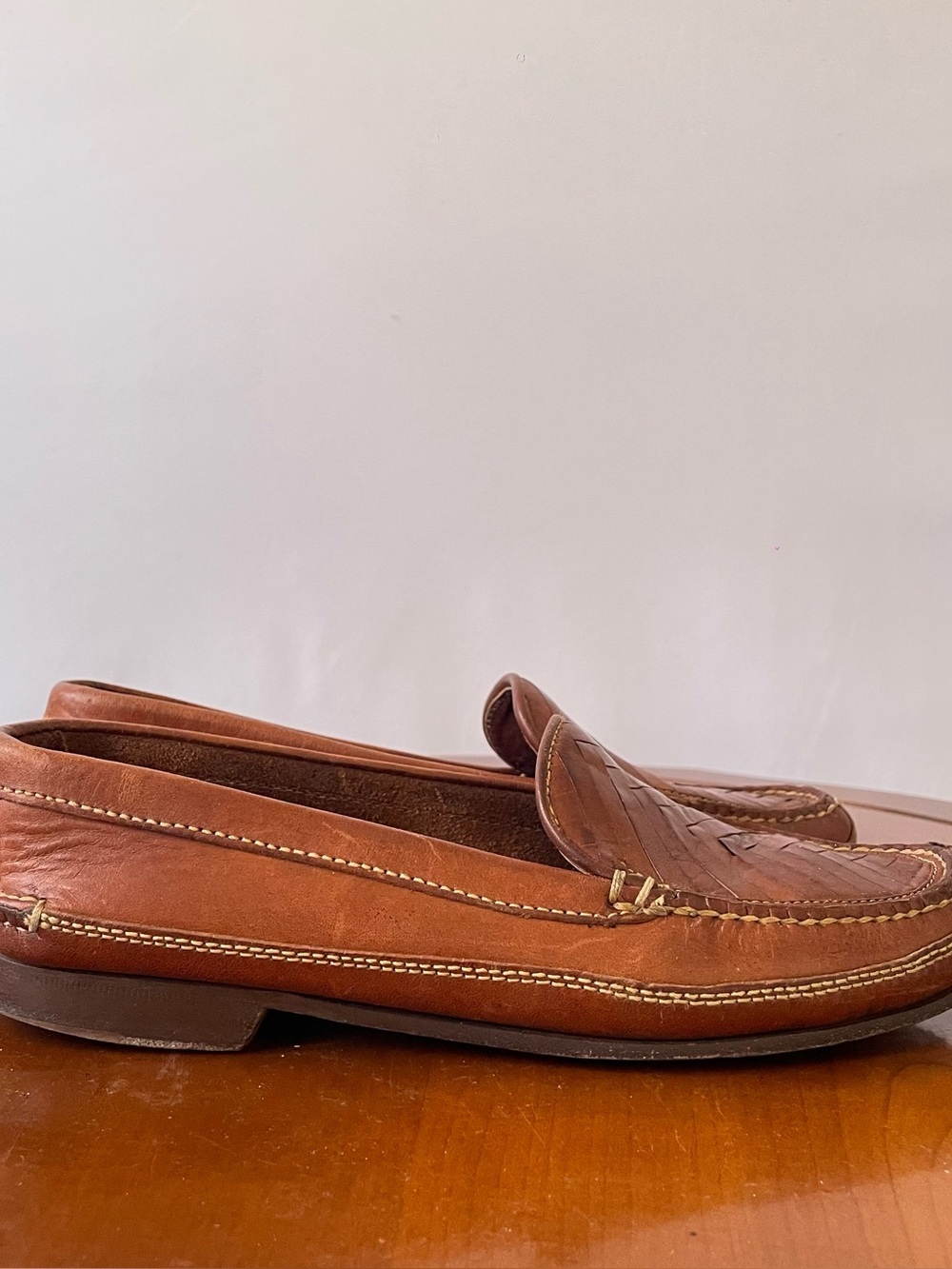 Cole Haan Vintage Leather Woven Loafers | US 6.5